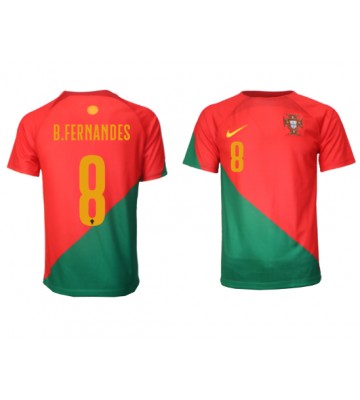 Portugal Bruno Fernandes #8 Hjemmebanetrøje VM 2022 Kort ærmer